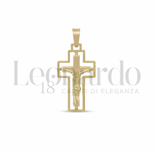 Modello Con Cristo in Oro Giallo da 3,5gr.