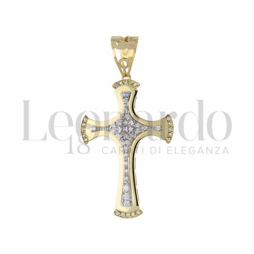 Modello Senza Cristo con Zircone bianco in Oro Giallo e Oro Bianco da 5,7gr.