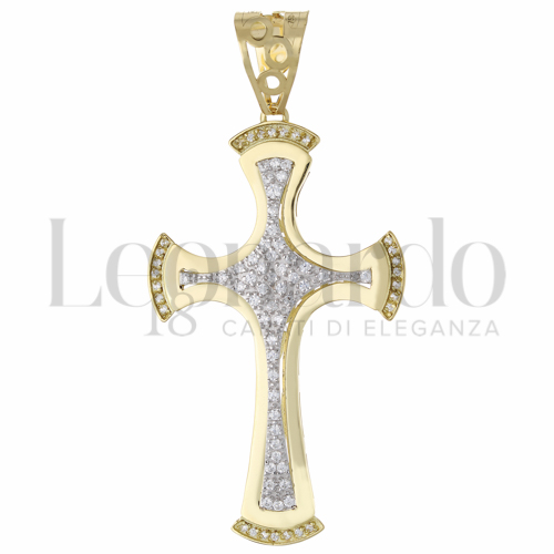Modello Senza Cristo con Zircone bianco in Oro Giallo e Oro Bianco da 10,2gr.