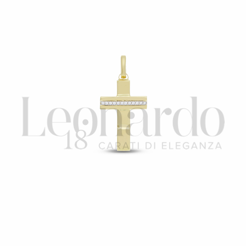 Modello Senza Cristo con Zircone bianco in Oro Giallo e Oro Bianco da 1,7gr.