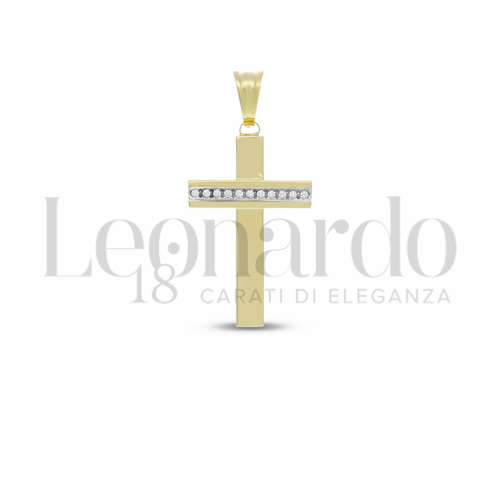 Modello Senza Cristo con Zircone bianco in Oro Giallo e Oro Bianco da 2,2gr.