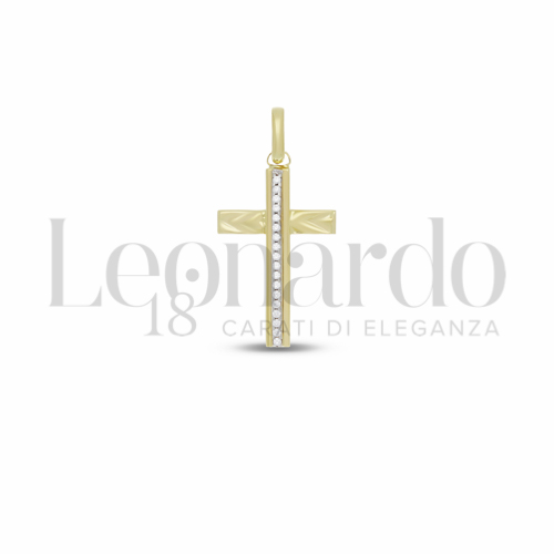 Modello Senza Cristo con Zircone bianco in Oro Giallo e Oro Bianco da 1,8gr.