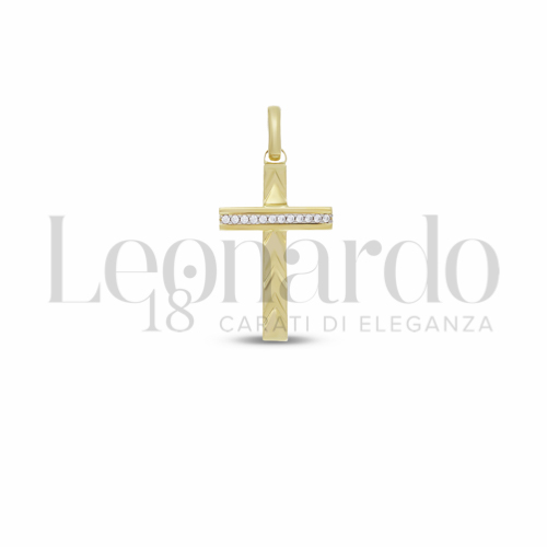 Modello Senza Cristo con Zircone bianco in Oro Giallo e Oro Bianco da 1,6gr.