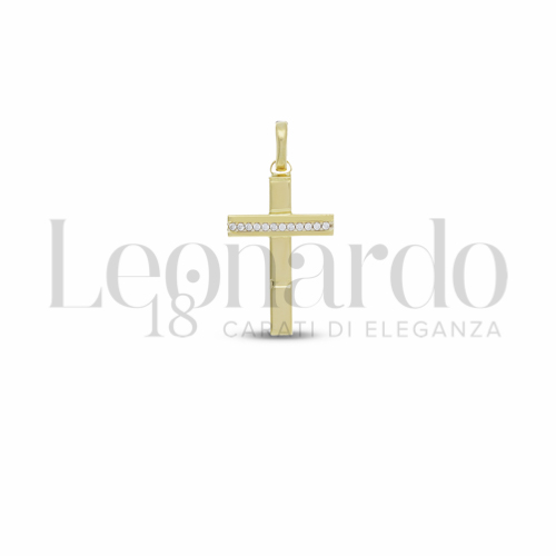 Modello Senza Cristo con Zircone bianco in Oro Giallo e Oro Bianco da 1,7gr.