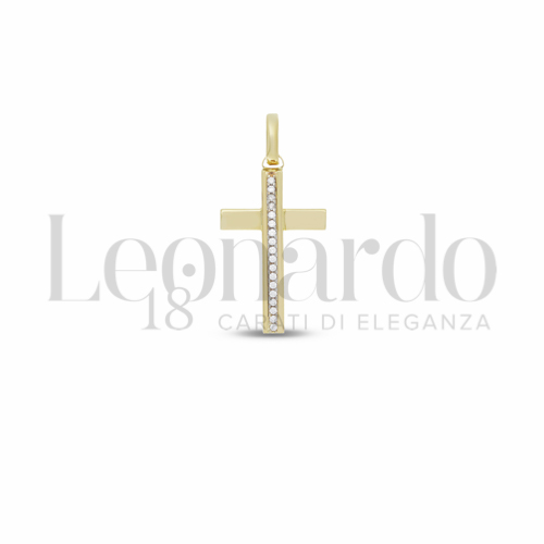 Modello Senza Cristo con Zircone bianco in Oro Giallo e Oro Bianco da 1,7gr.