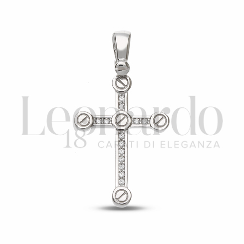 Modello Senza Cristo con Zircone bianco in Oro Bianco da 2,2gr.