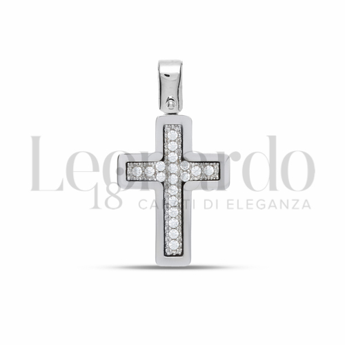 Modello Senza Cristo con Zircone bianco in Oro Bianco da 2gr.