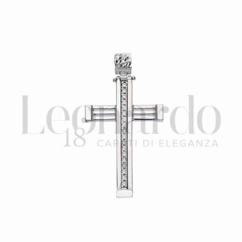 Modello Senza Cristo con Zircone bianco in Oro Bianco da 3,5gr.