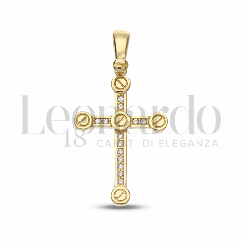 Modello Senza Cristo con Zircone bianco in Oro Giallo da 2,2gr.