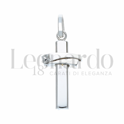 Modello Senza Cristo con Smalto in Oro Bianco da 3gr.