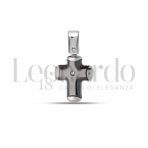 Modello Con bordi con Diamante in Oro Bianco e Oro Brunito da 1,1gr.