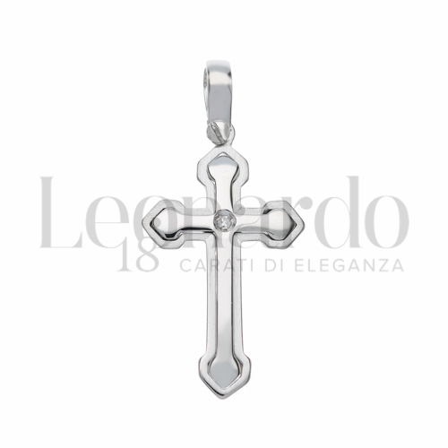 Modello Senza Cristo con Diamante in Oro Bianco da 2,2gr.