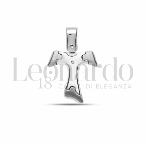 Modello Con bordi con Diamante in Oro Bianco da 1,3gr.
