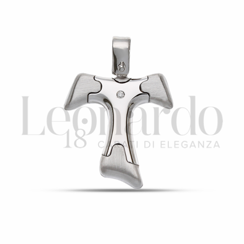 Modello Senza Cristo - Con bordi con Diamante in Oro Bianco da 2gr.