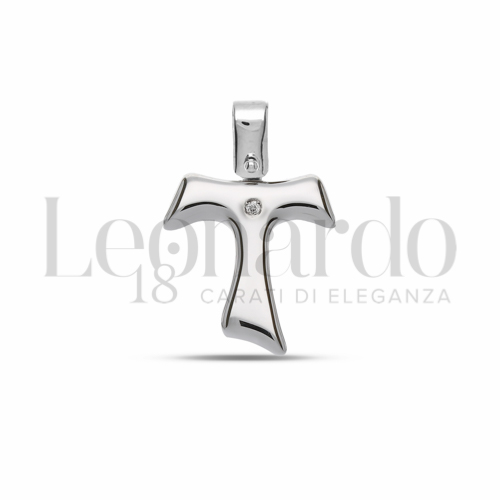 Modello Senza Cristo - Senza Bordi con Diamante in Oro Bianco da 1,3gr.