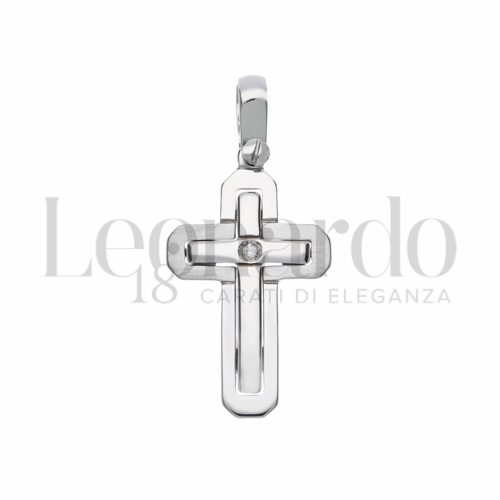 Modello Senza Cristo con Diamante in Oro Bianco da 2,2gr.
