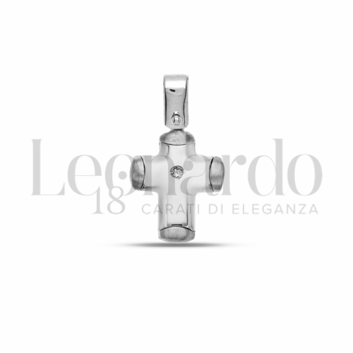 Modello Con bordi con Diamante in Oro Bianco da 1,1gr.
