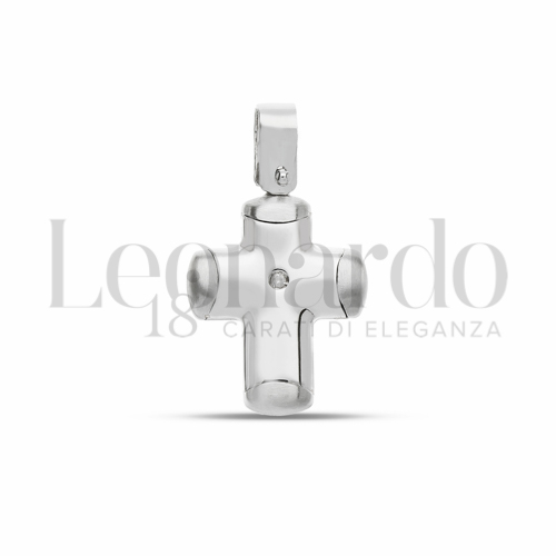 Modello Senza Cristo - Con bordi con Diamante in Oro Bianco da 1,6gr.