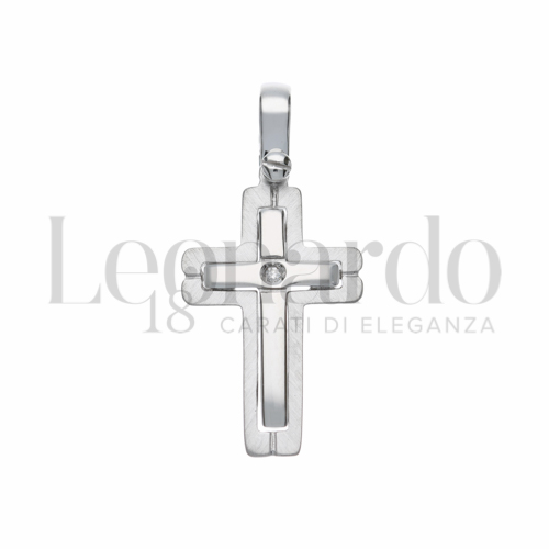 Modello Senza Cristo con Diamante in Oro Bianco da 2,2gr.
