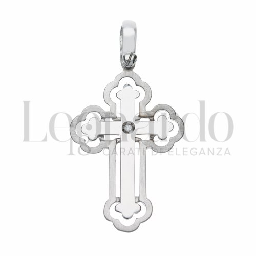 Modello Senza Cristo con Diamante in Oro Bianco da 2,8gr.