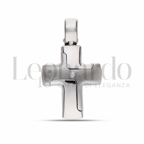 con Diamante in Oro Bianco da 3,1gr.