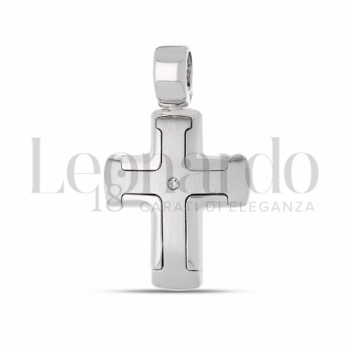 con Diamante in Oro Bianco da 3,1gr.