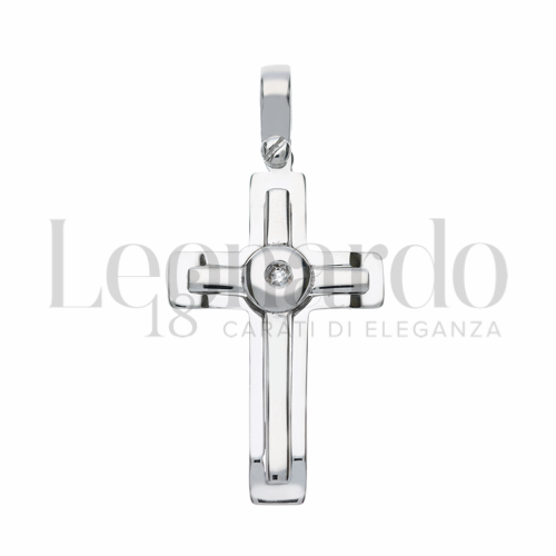 Modello Senza Cristo con Diamante in Oro Bianco da 2,8gr.