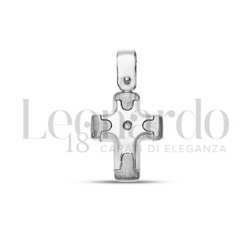 Modello Con bordi con Diamante in Oro Bianco da 1,4gr.