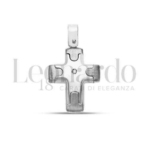 Modello Con bordi con Diamante in Oro Bianco da 1,9gr.
