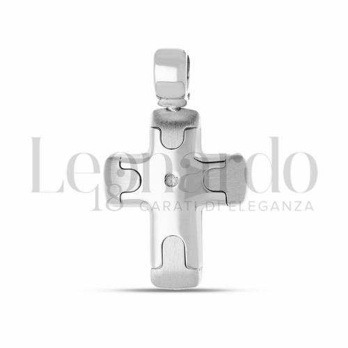 Modello Con bordi con Diamante in Oro Bianco da 3,1gr.