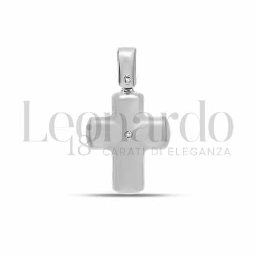 Modello Senza Cristo - Senza Bordi con Diamante in Oro Bianco da 1,4gr.