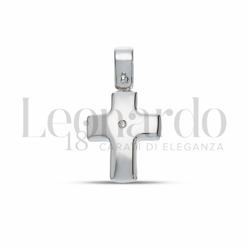 Modello Senza Cristo con Diamante in Oro Bianco da 1,2gr.