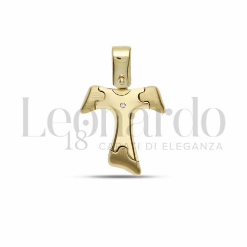Modello Con bordi con Diamante in Oro Giallo da 1,3gr.