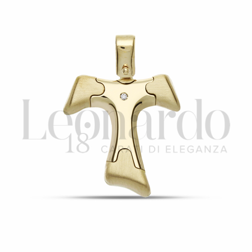 Modello Senza Cristo - Con bordi con Diamante in Oro Giallo da 2gr.