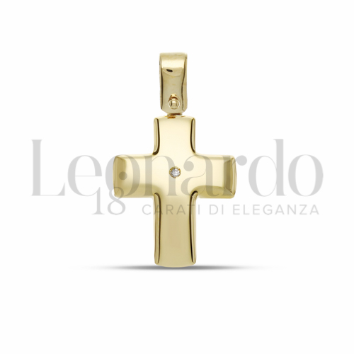 con Diamante in Oro Giallo da 1,6gr.