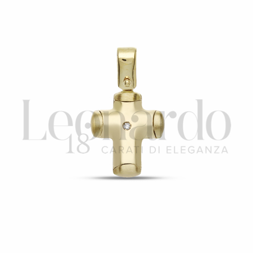 Modello Senza Cristo - Con bordi con Diamante in Oro Giallo da 1,1gr.
