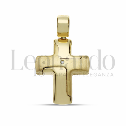 con Diamante in Oro Giallo da 3,1gr.