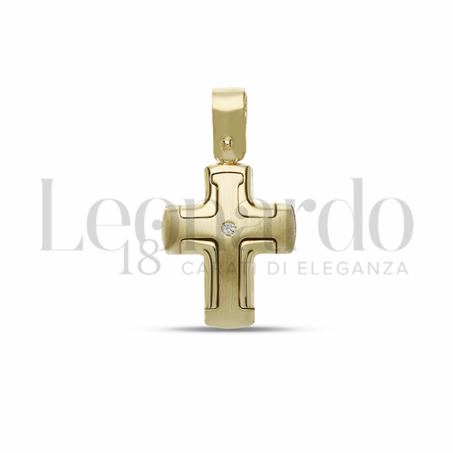 con Diamante in Oro Giallo da 1,2gr.