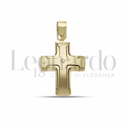 con Diamante in Oro Giallo da 1,8gr.