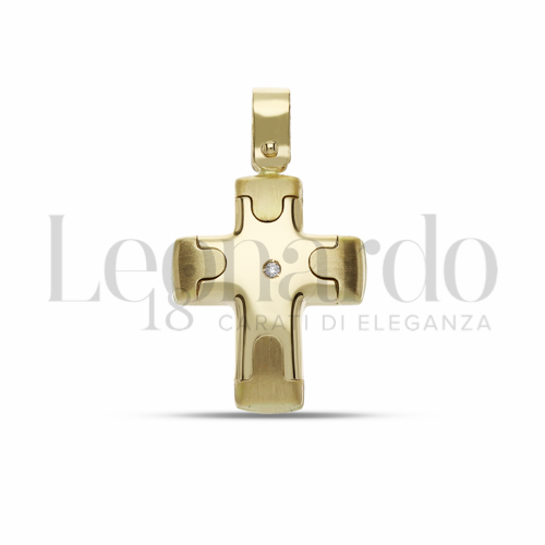 Modello Senza Cristo - Con bordi con Diamante in Oro Giallo da 1,9gr.