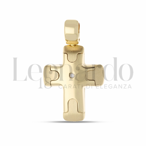 Modello Con bordi con Diamante in Oro Giallo da 3,1gr.