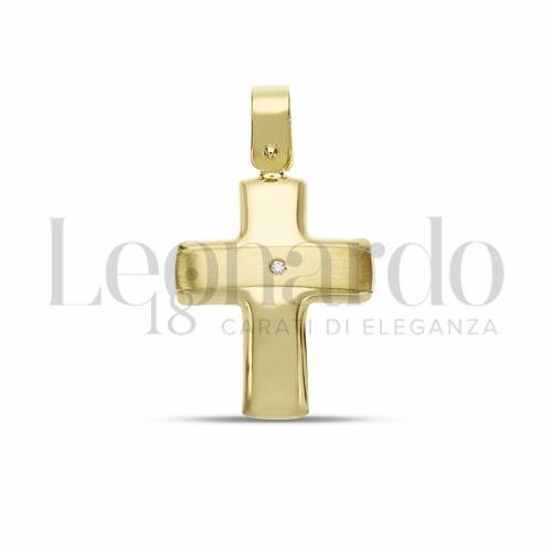 con Diamante in Oro Giallo da 1,7gr.