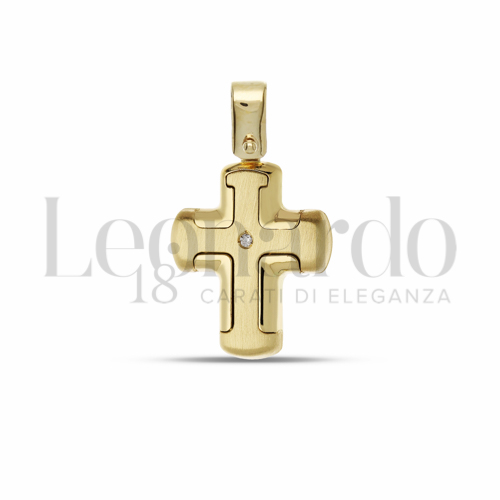 con Diamante in Oro Giallo da 1,6gr.