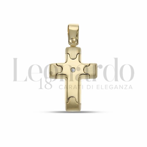 Modello Senza Cristo - Con bordi con Diamante in Oro Giallo da 1,6gr.