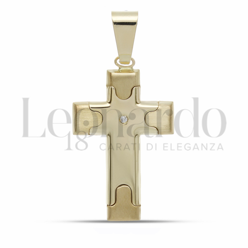 Modello Senza Cristo - Con bordi con Diamante in Oro Giallo da 3,4gr.