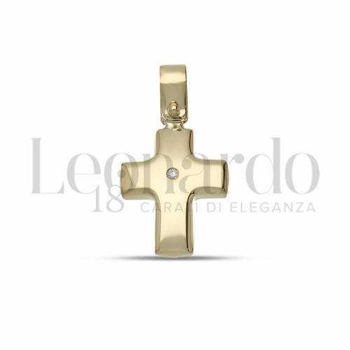 Modello Senza Cristo con Diamante in Oro Giallo da 1,2gr.