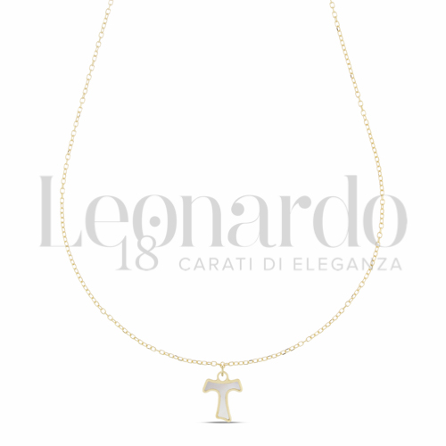 Pendenti Tau da Uomo in Oro 18 Carati Modello: Con catenina passante 42 cm rid a 40 Misura: 1&deg; Lavorazione o finitura: Lucida 1g