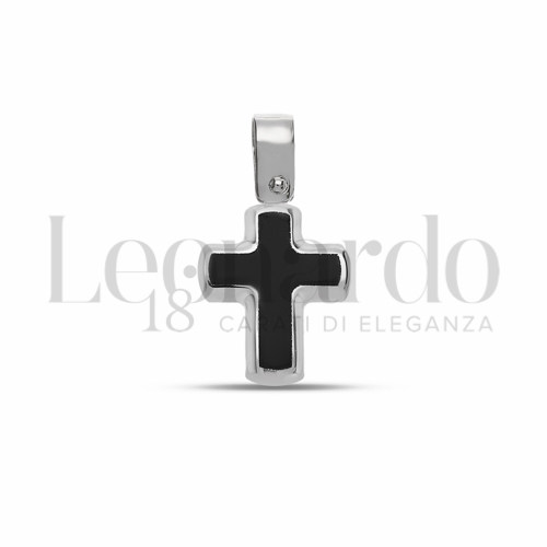 Modello Senza Cristo con Onice in Oro Bianco da 0,8gr.