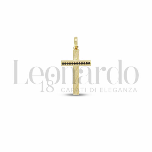 Modello Senza Cristo con Zircone nero in Oro Giallo da 1,6gr.