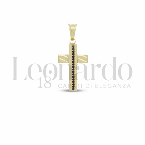Modello Senza Cristo con Zircone nero in Oro Giallo da 1,9gr.
